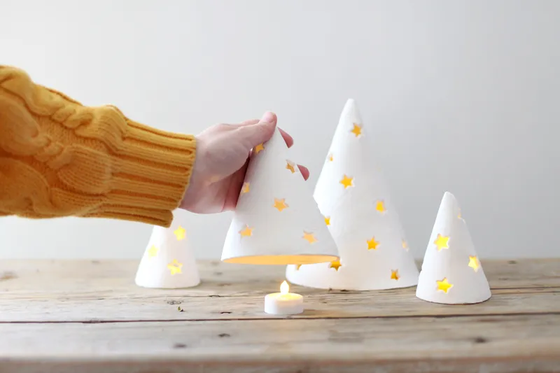 DIY Porcelain Holiday Tree Lights