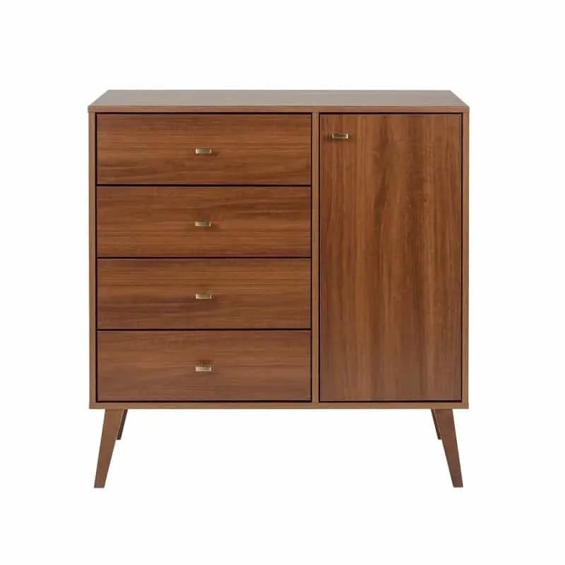 4-Drawer Dresser with Cabinet