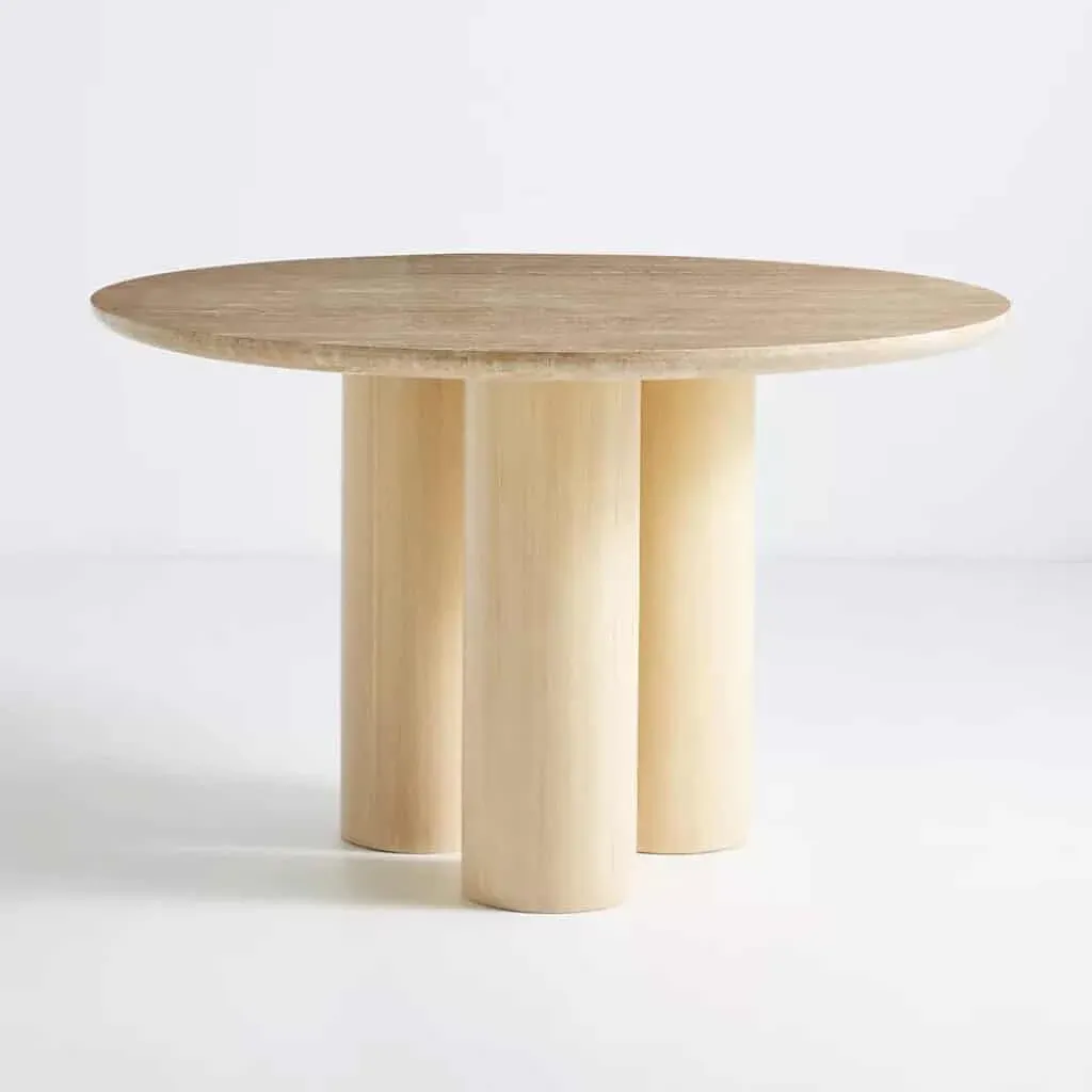 Anthropologie Travertine Dining Table