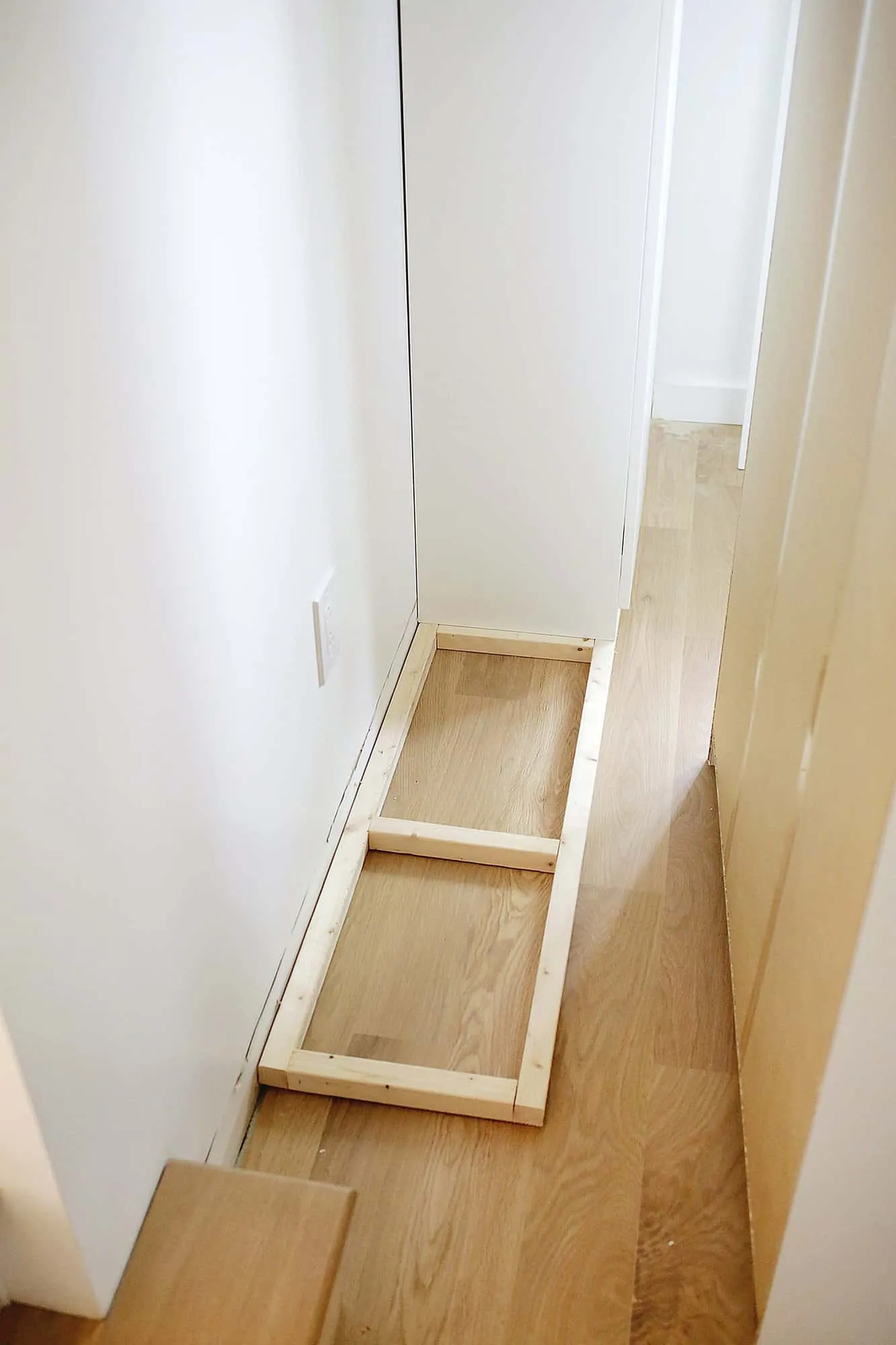 setting wardrobes on top of base platform