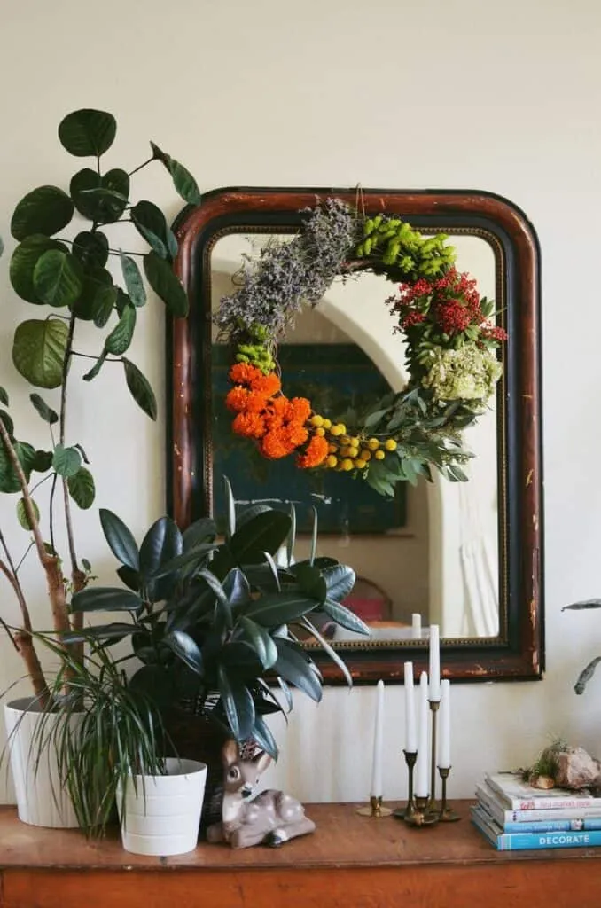 Flower Grapevine Wreath