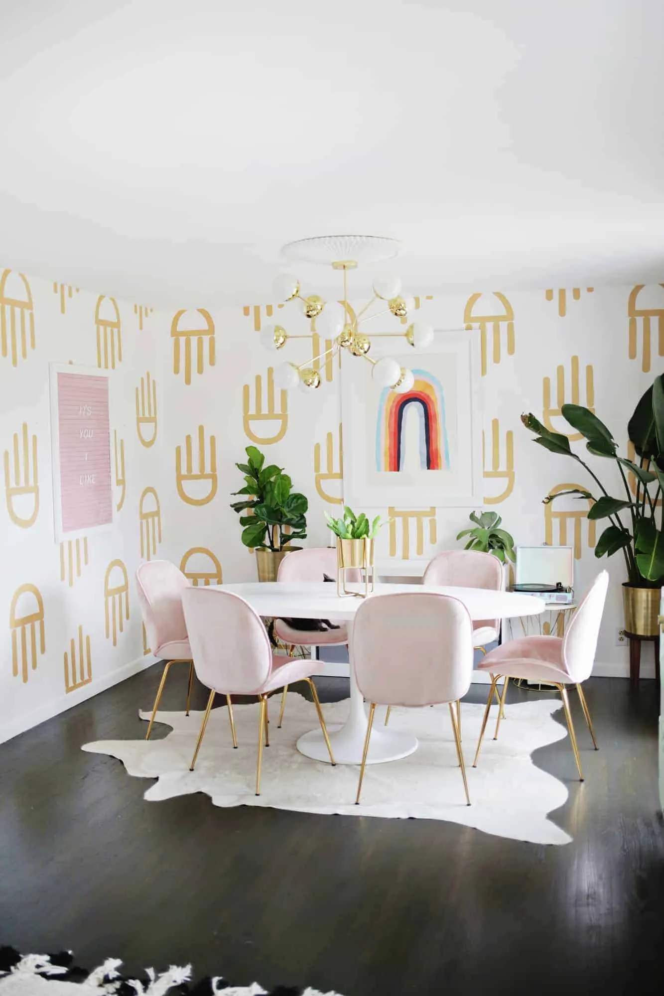 Geometric Painted Wallpaper