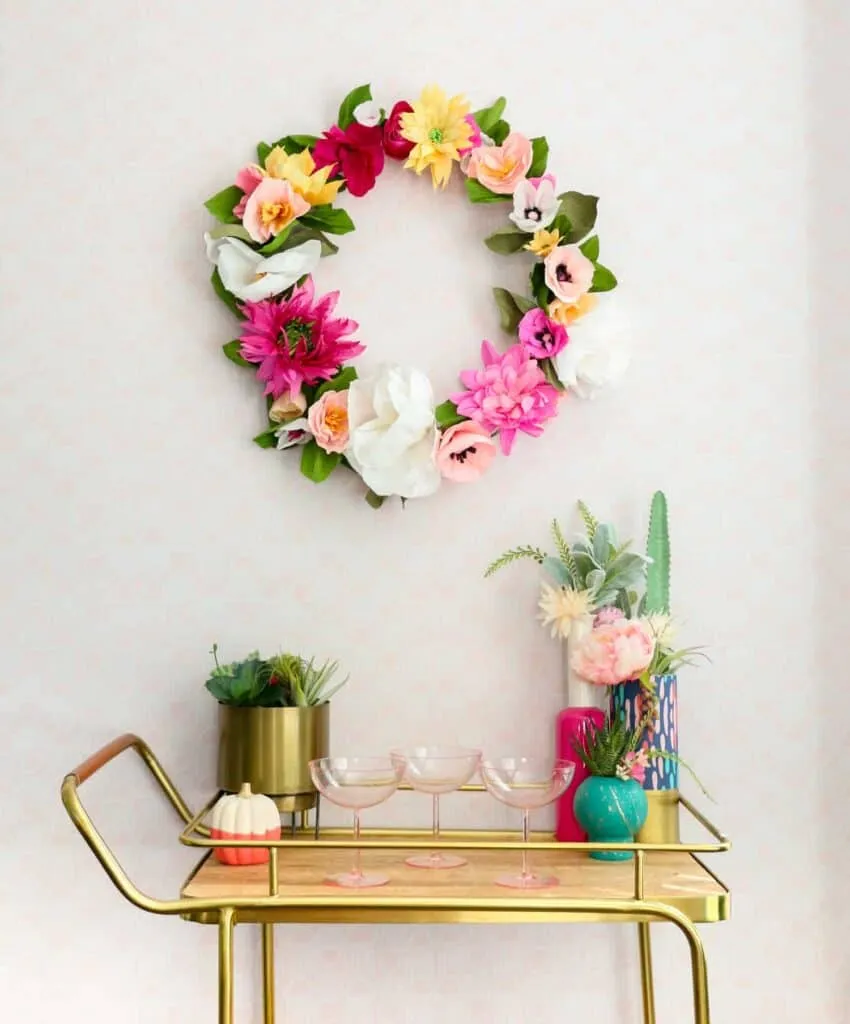 Paper Flower Wreath