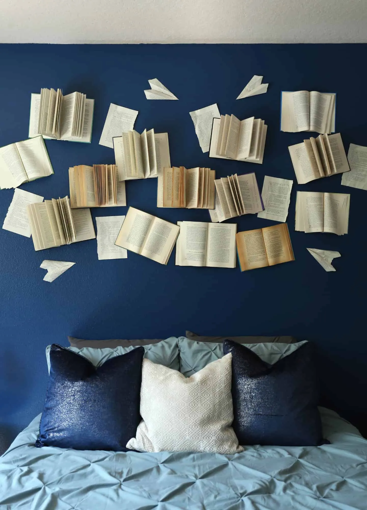 Open Book Accent Wall