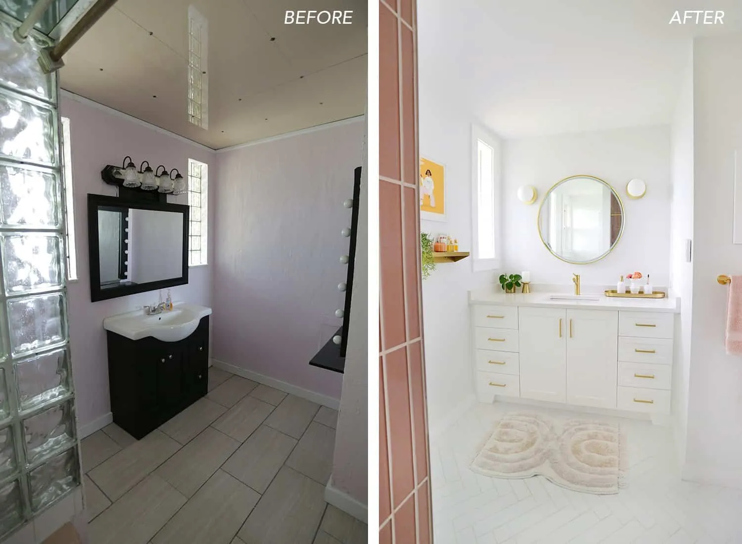 Before and After of Bathroom