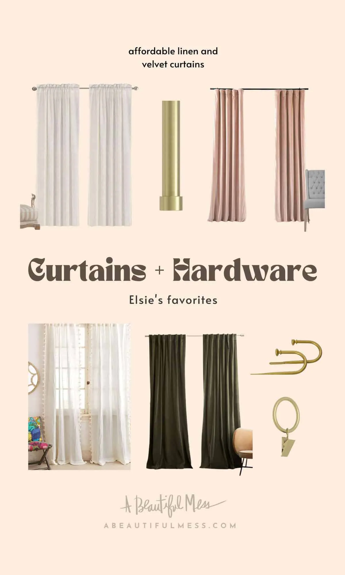 Curtains and hardware