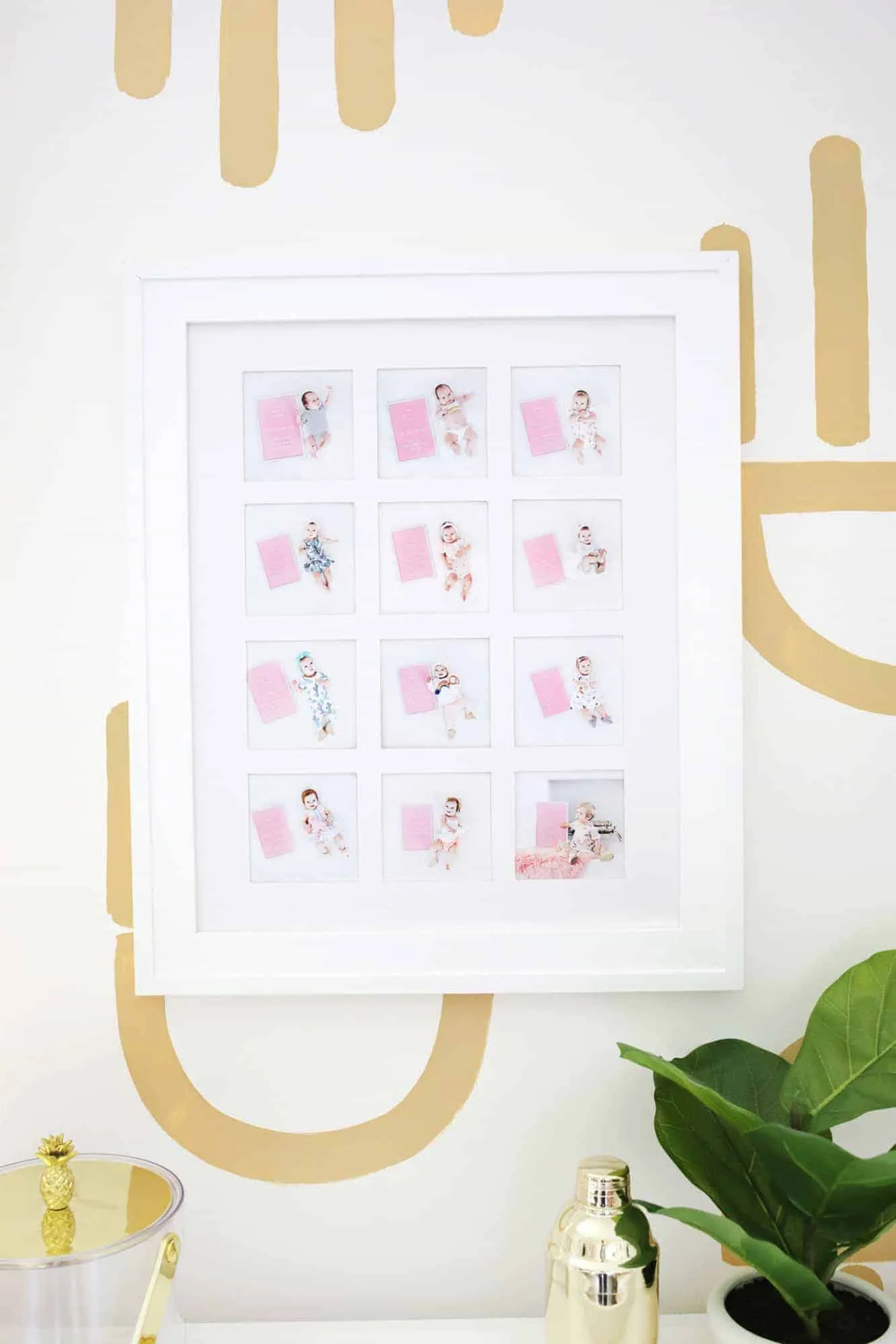 Baby&#x27;s first year photo display