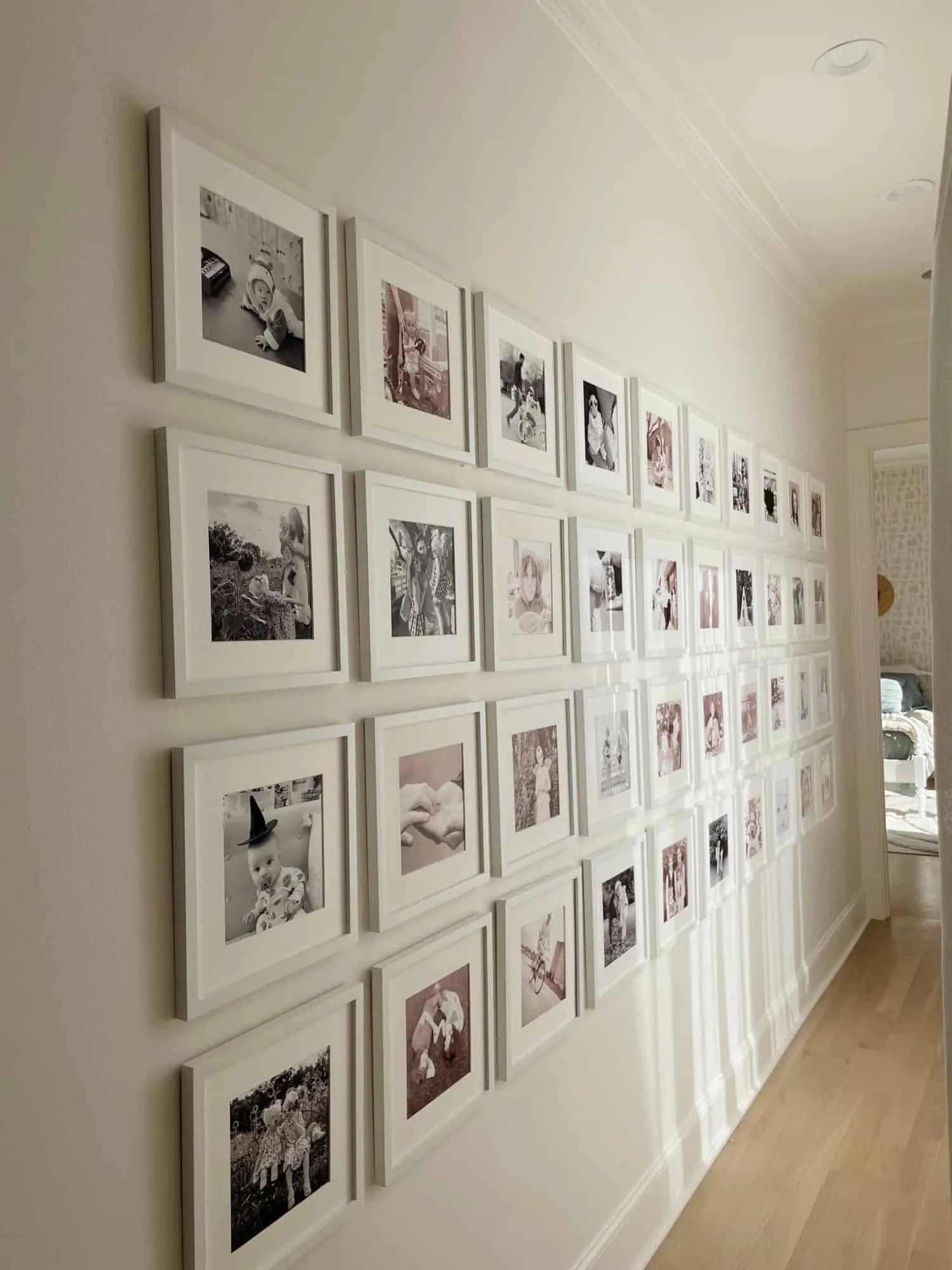 Family photo display in home