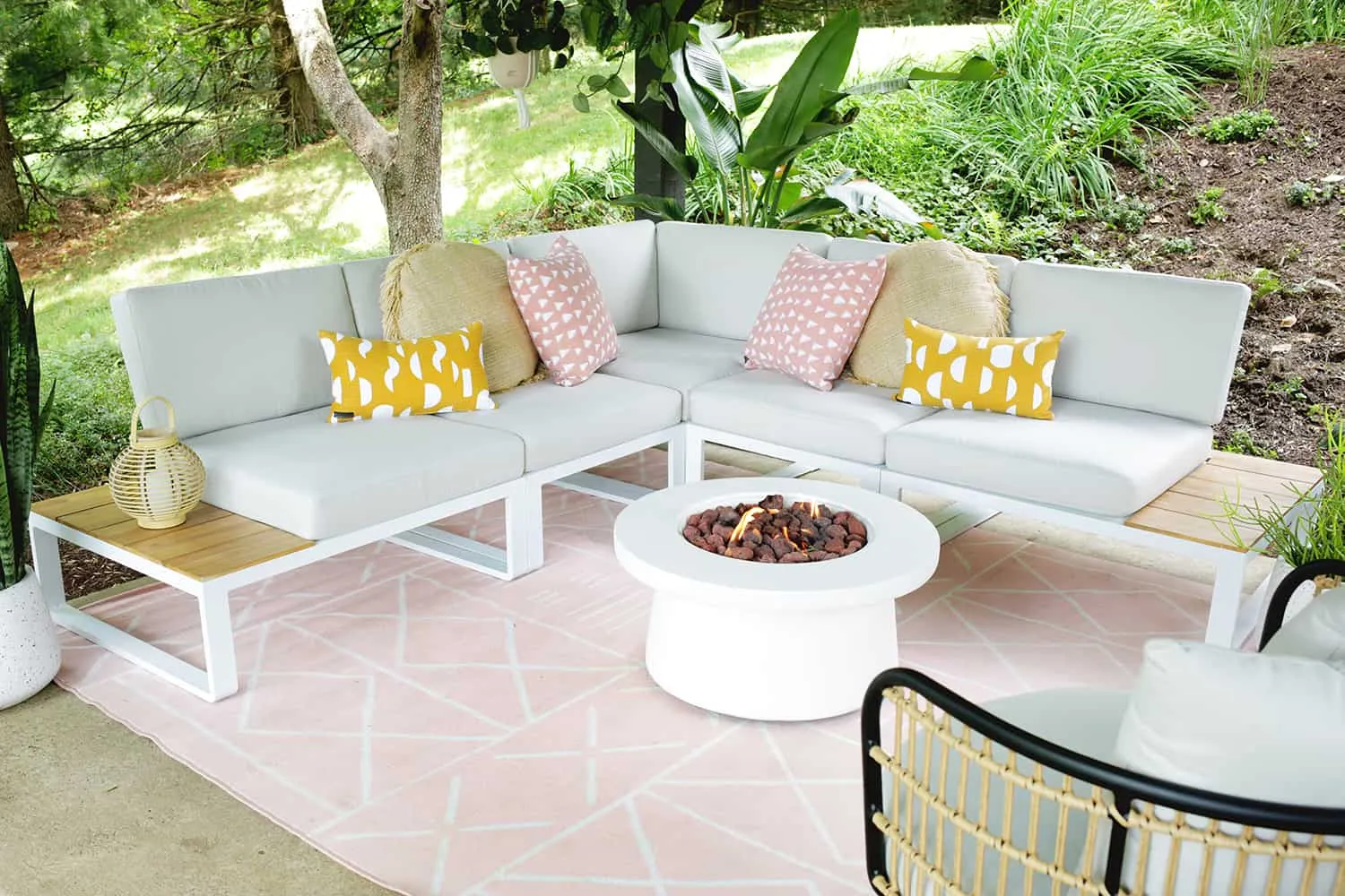 Cozy seating area in the pavilion